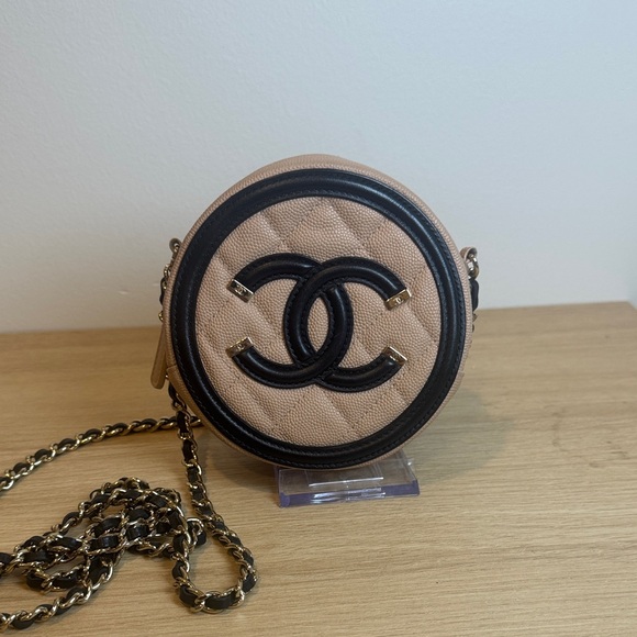 CHANEL Handbags - Chanel round filigree crossbody mini bag